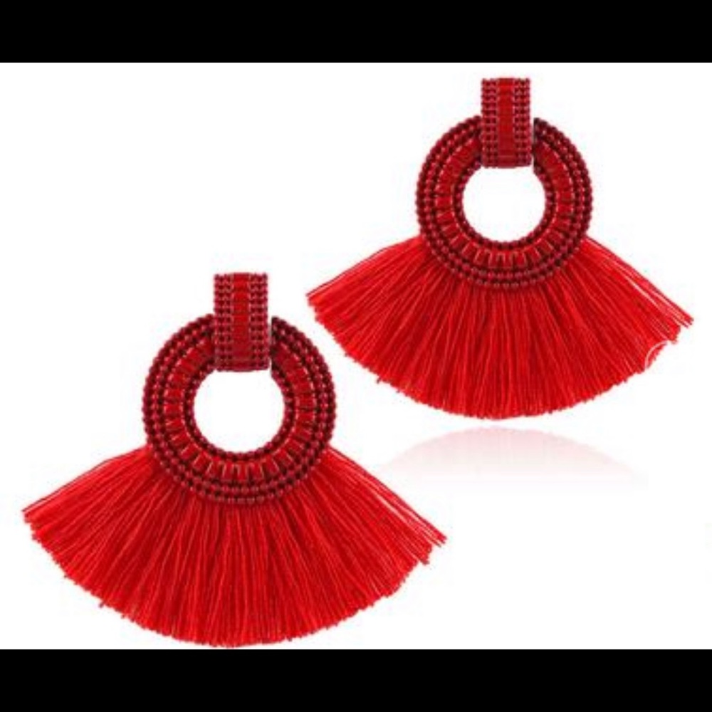 Red Bohemian Earrings
